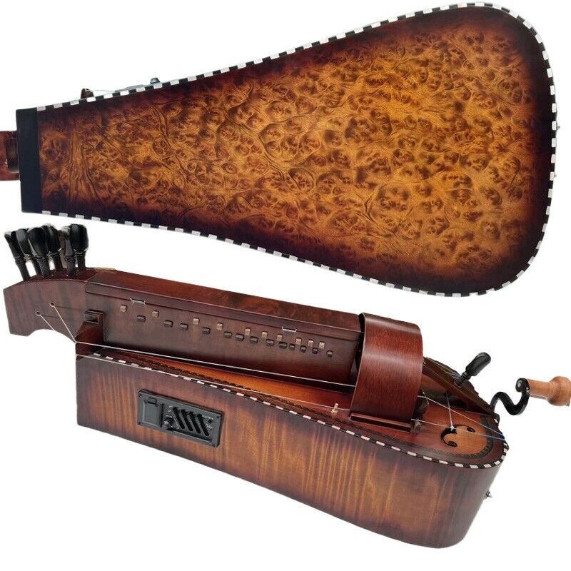 Bird's Eye Maple Hurdy Gurdy with Pickup,6 strings 24 keys, Electric Hurdy Gurdy - Picture 1 of 12