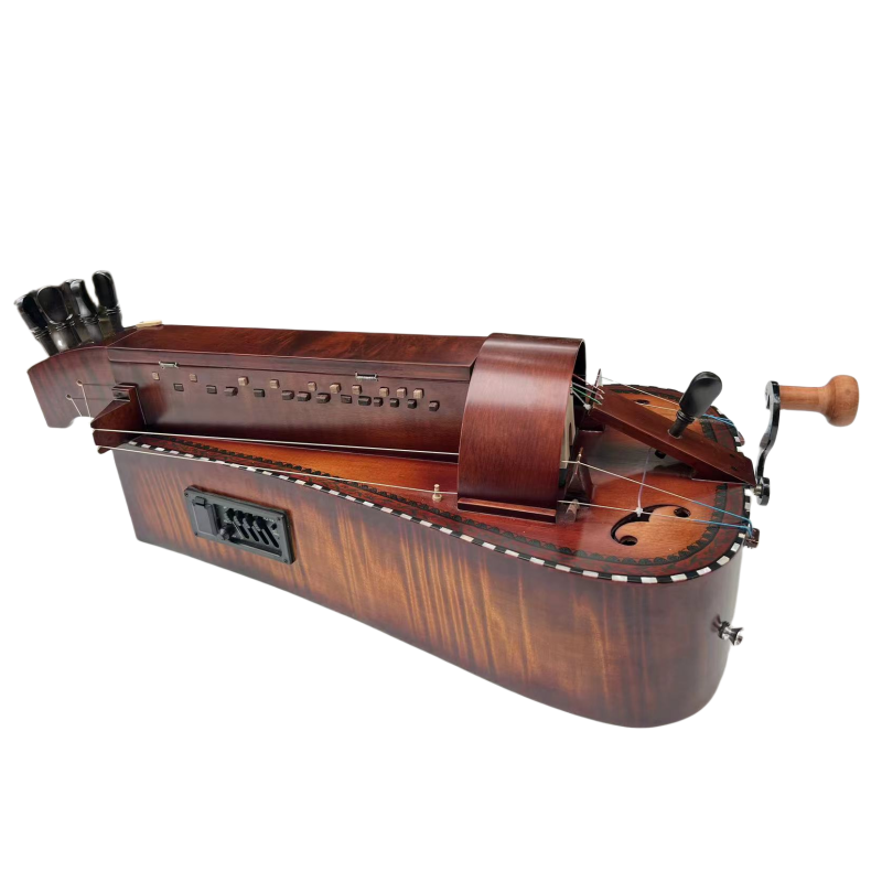 Bird's Eye Maple Hurdy Gurdy with Pickup,6 strings 24 keys, Electric Hurdy Gurdy - Picture 2 of 12